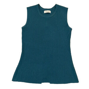 Naadam Cashmere Ribbed Open Back Sleeveless Knit Top Womens S Luxury